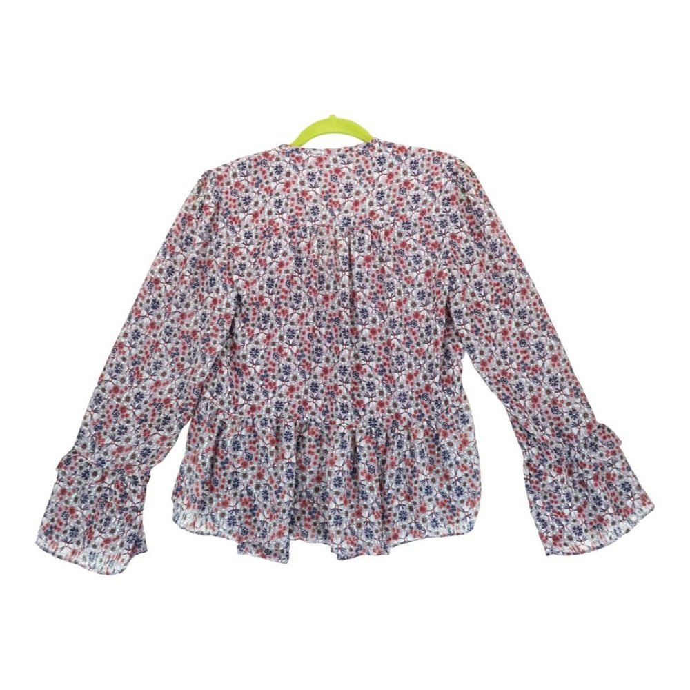 WILLIAM RAST Floral-Print Bell-Sleeve Top Shirt Blouse Medium M MSPR $79 - Picture 5 of 5